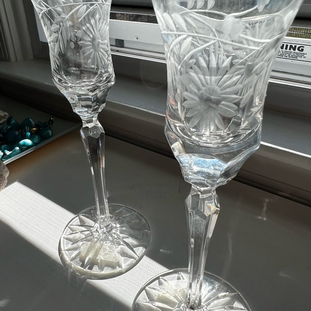 Crystal Clear Chateau Candlestick Set